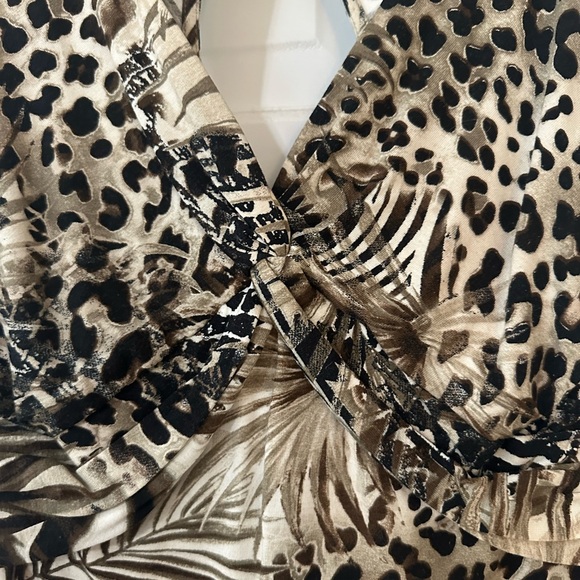 CACHE TROPICAL-ANIMAL PRINT SLEEVELESS SHIRT - Picture 4 of 7